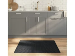 Senad Alfombra rectangular bambú gris 80x100 cm