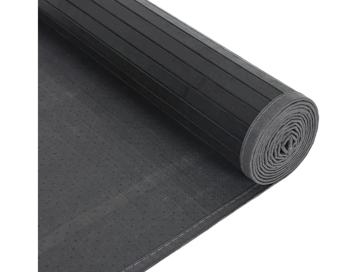 Garden Furniture Alfombra De Salón^Senad Alfombra rectangular bambú 80x400 cm Negro