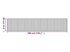 Senad Alfombra rectangular bambú marrón 60x300 cm