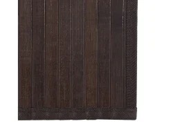 Senad Alfombra rectangular bambú marrón oscuro 100x300 cm