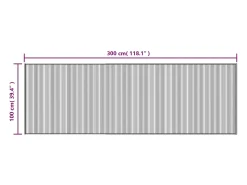 Senad Alfombra rectangular bambú marrón oscuro 100x300 cm