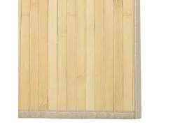 Outlet Garden Furniture Senad Alfombra rectangular bambú color natural claro 70x300 cm Beige