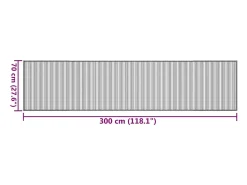 Outlet Garden Furniture Senad Alfombra rectangular bambú color natural claro 70x300 cm Beige