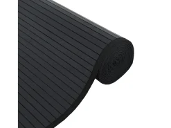 Senad Alfombra rectangular bambú negro 100x500 cm