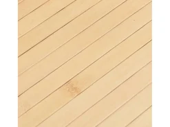 Senad Alfombra rectangular bambú color natural claro 80x200 cm