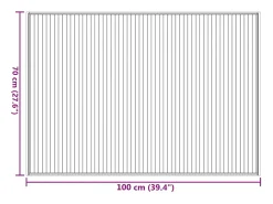 Senad Alfombra rectangular bambú color natural claro 70x100 cm