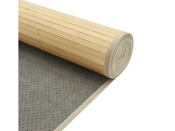 Senad Alfombra rectangular bambú color natural claro 70x100 cm