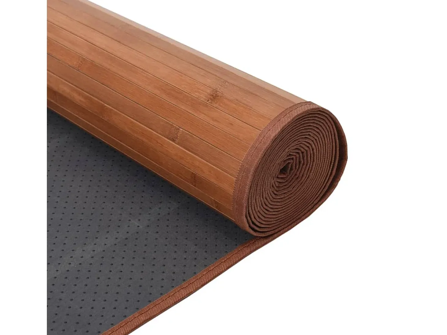 Senad Alfombra rectangular bambú marrón 70x300 cm