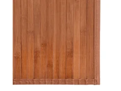 Senad Alfombra rectangular bambú marrón 70x100 cm