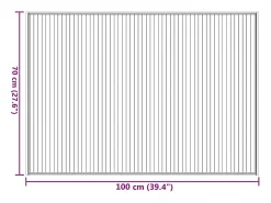 Senad Alfombra rectangular bambú marrón 70x100 cm