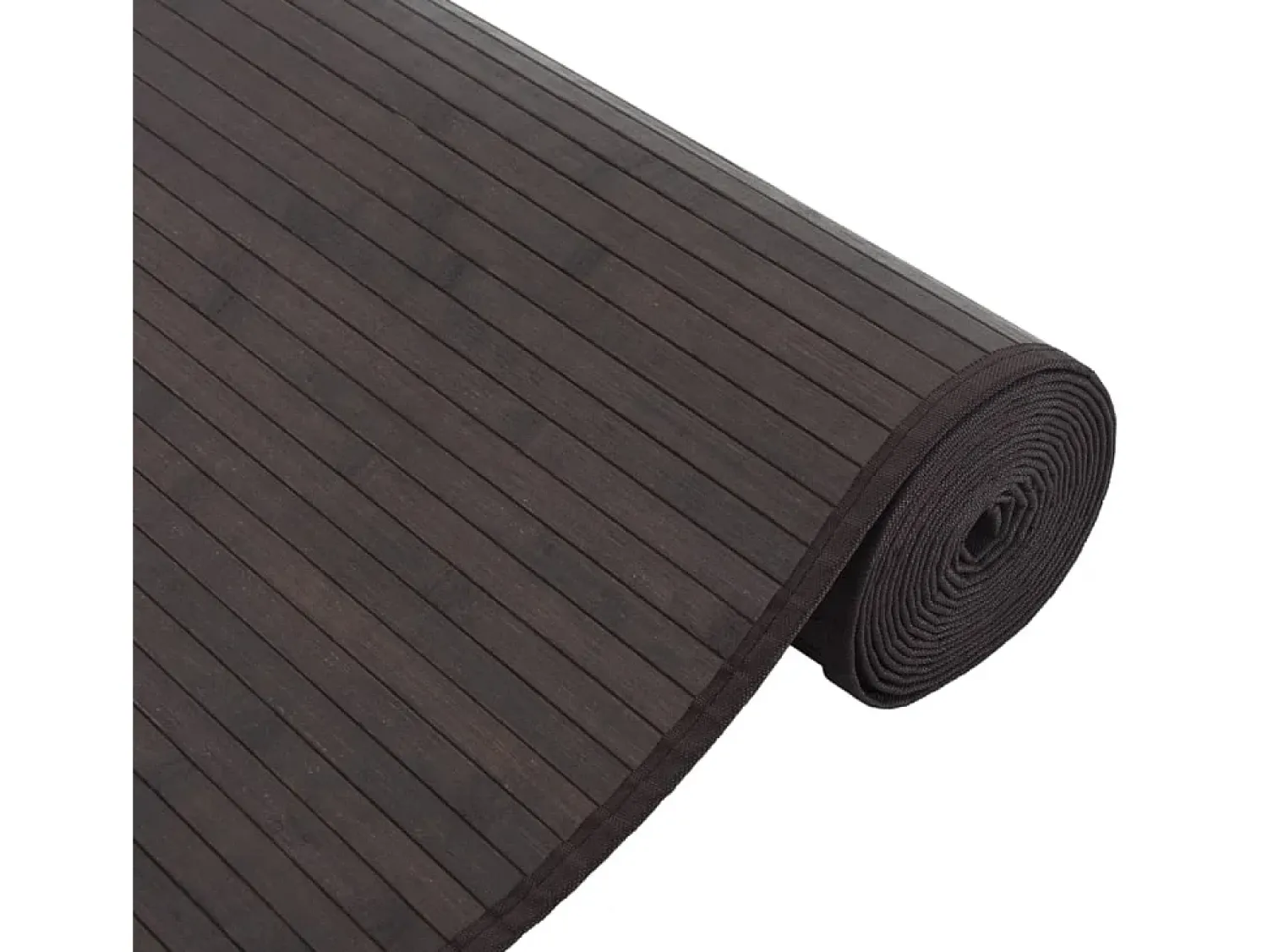 Garden Furniture Alfombra De Salón^Senad Alfombra rectangular bambú marrón oscuro 80x100 cm Color natural oscuro