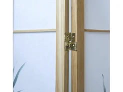 Best Separador de ambiente 176x2.2x175 cm madera blanca patrón de bambú Verde