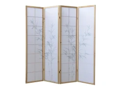 Best Separador de ambiente 176x2.2x175 cm madera blanca patrón de bambú Verde