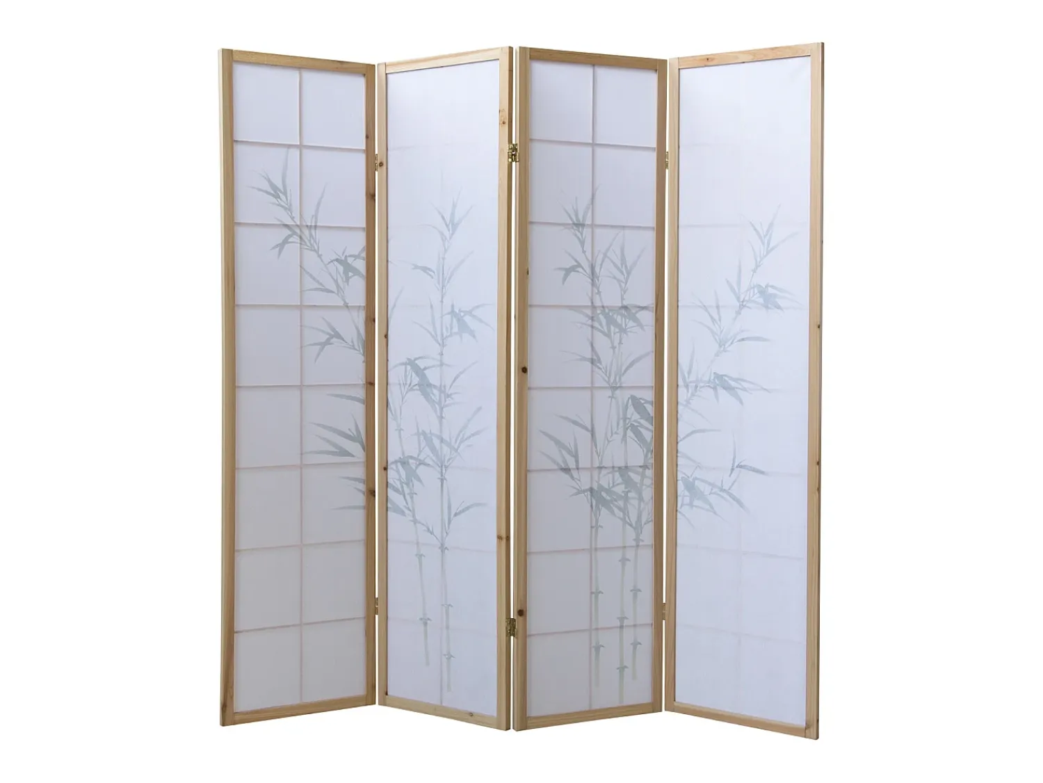 Best Separador de ambiente 176x2.2x175 cm madera blanca patrón de bambú Verde