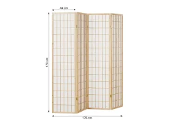 Separador de ambiente 175x176x2.2 cm Shoji natural