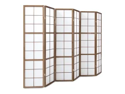 Online Separador de ambiente 175x264x2.2 cm Marrón Shoji Marru00f3n / Blanco