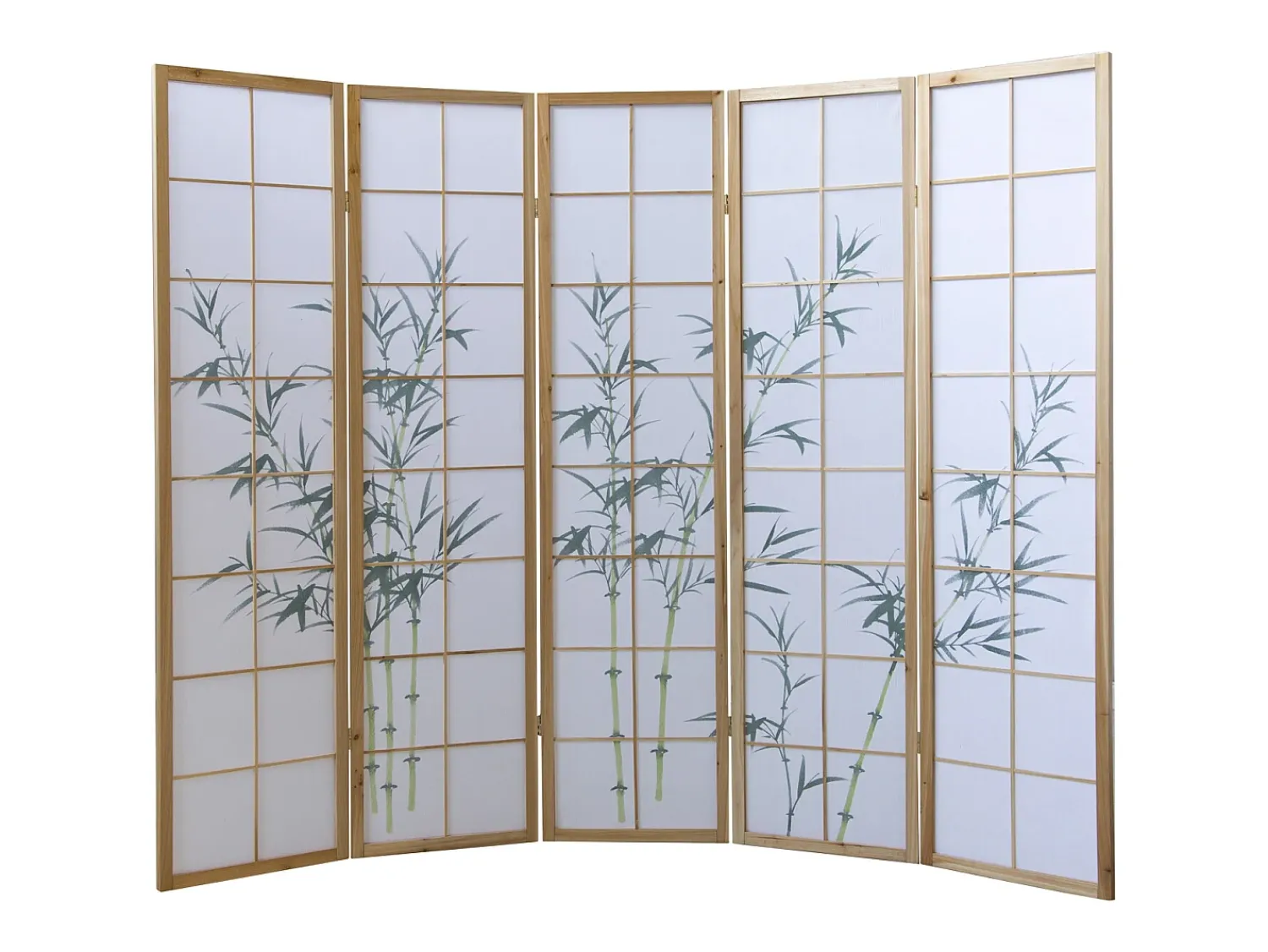 Biombo^Separador de ambiente 220x2x175 cm blanco natural Verde