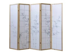 Biombo^Separador de ambiente 220x2x175 cm blanco natural Verde