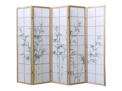 Biombo^Separador de ambiente 220x2x175 cm blanco natural Verde