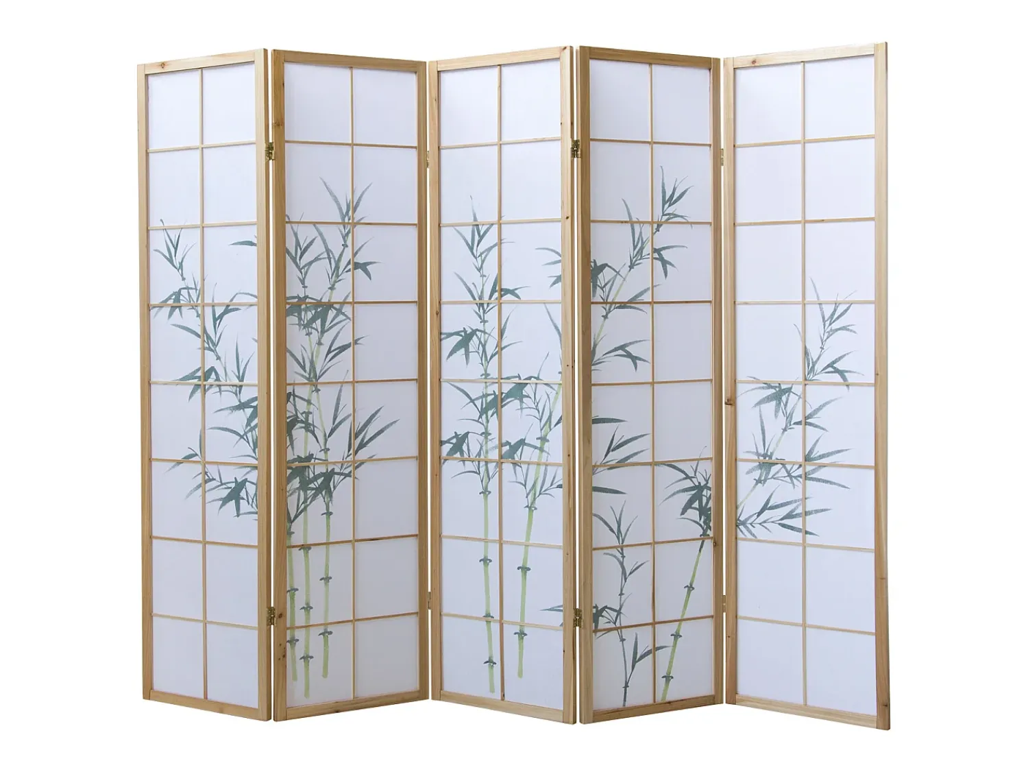 Biombo^Separador de ambiente 220x2x175 cm blanco natural Verde