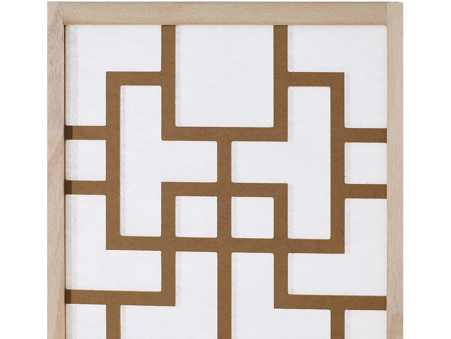 Separador de ambiente 170x120x2.0 cm Natural/Blanco/Marrón Shoji de 3 paneles Marru00f3n