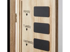 Sale Separador de ambiente 170x120x2 cm biombo de madera natural Negro / Marru00f3n