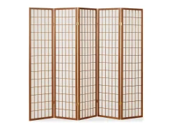 Separador de ambiente 220x175x2,2 cm marrón Shoji