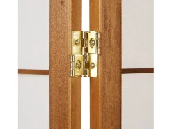 Separador de ambiente 220x175x2,2 cm marrón Shoji