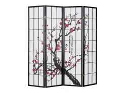 Separador de ambiente 176x2x179 cm negro Shoji