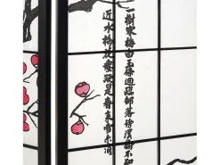 Separador de ambiente 176x2x179 cm negro Shoji