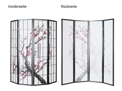 Separador de ambiente 176x2x179 cm negro Shoji