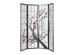 Separador de ambiente 176x2x179 cm negro Shoji