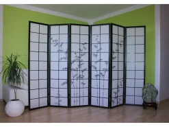 Separador de ambiente 264x2x179 cm negro Shoji