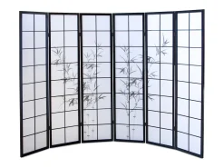 Separador de ambiente 264x2x179 cm negro Shoji