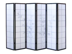 Separador de ambiente 264x2x179 cm negro Shoji