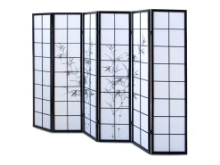 Separador de ambiente 264x2x179 cm negro Shoji