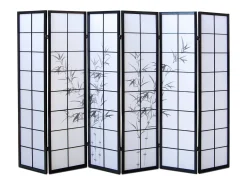 Separador de ambiente 264x2x179 cm negro Shoji
