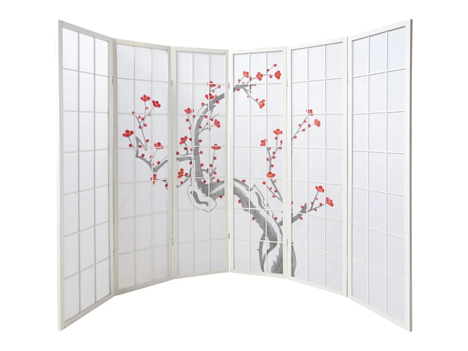 Clearance Separador de ambientes 179 cm blanco Rojo / Blanco