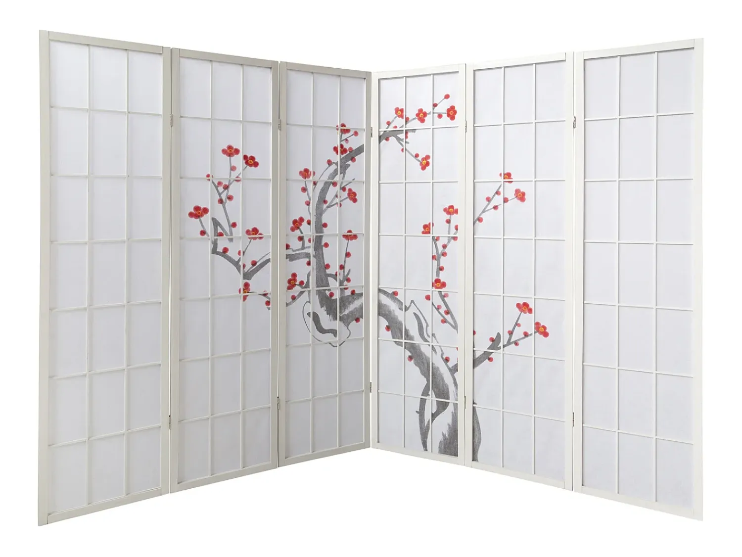 Clearance Separador de ambientes 179 cm blanco Rojo / Blanco