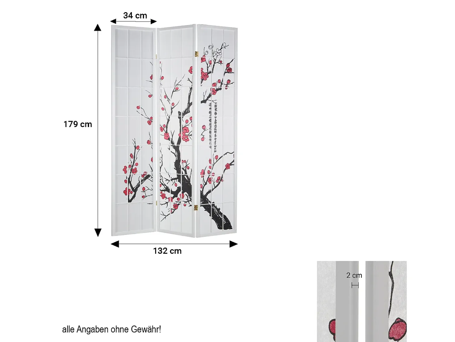 Separador de ambientes 179 cm Blanco