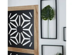Separador de ambientes 170x120x2 cm natural negro Negro / Marru00f3n