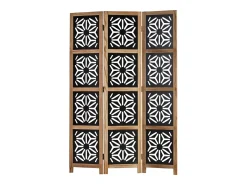Separador de ambientes 170x120x2 cm natural negro Negro / Marru00f3n