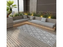 Garden Furniture Alfombra De Exterior^Seran Alfombra de exterior ARAKIL 80x250 cm PP Gris