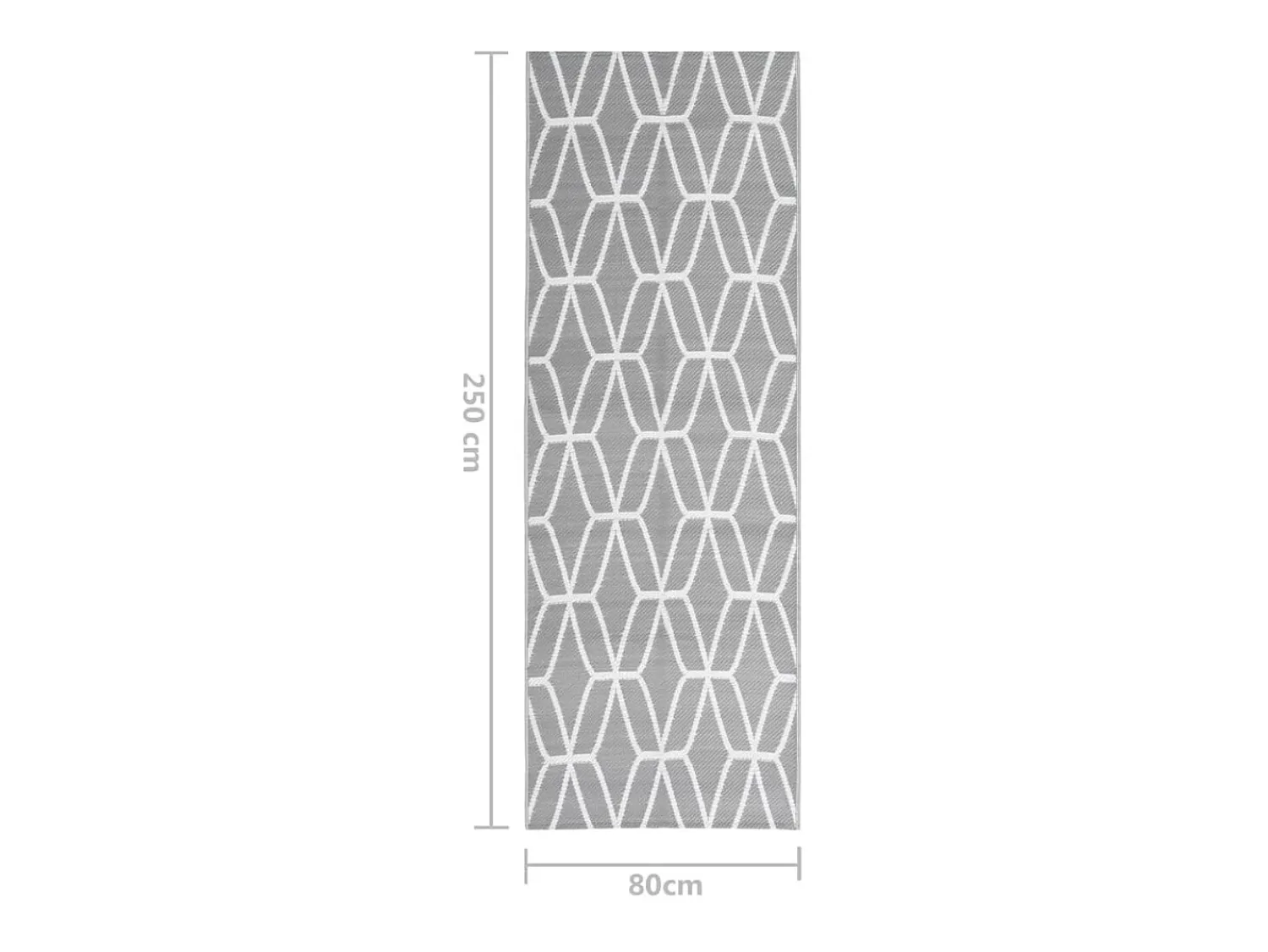 Garden Furniture Alfombra De Exterior^Seran Alfombra de exterior ARAKIL 80x250 cm PP Gris