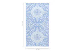 Garden Furniture Alfombra De Exterior^Seran Alfombra de exterior ARAKIL bebé 80x150 cm PP Azul