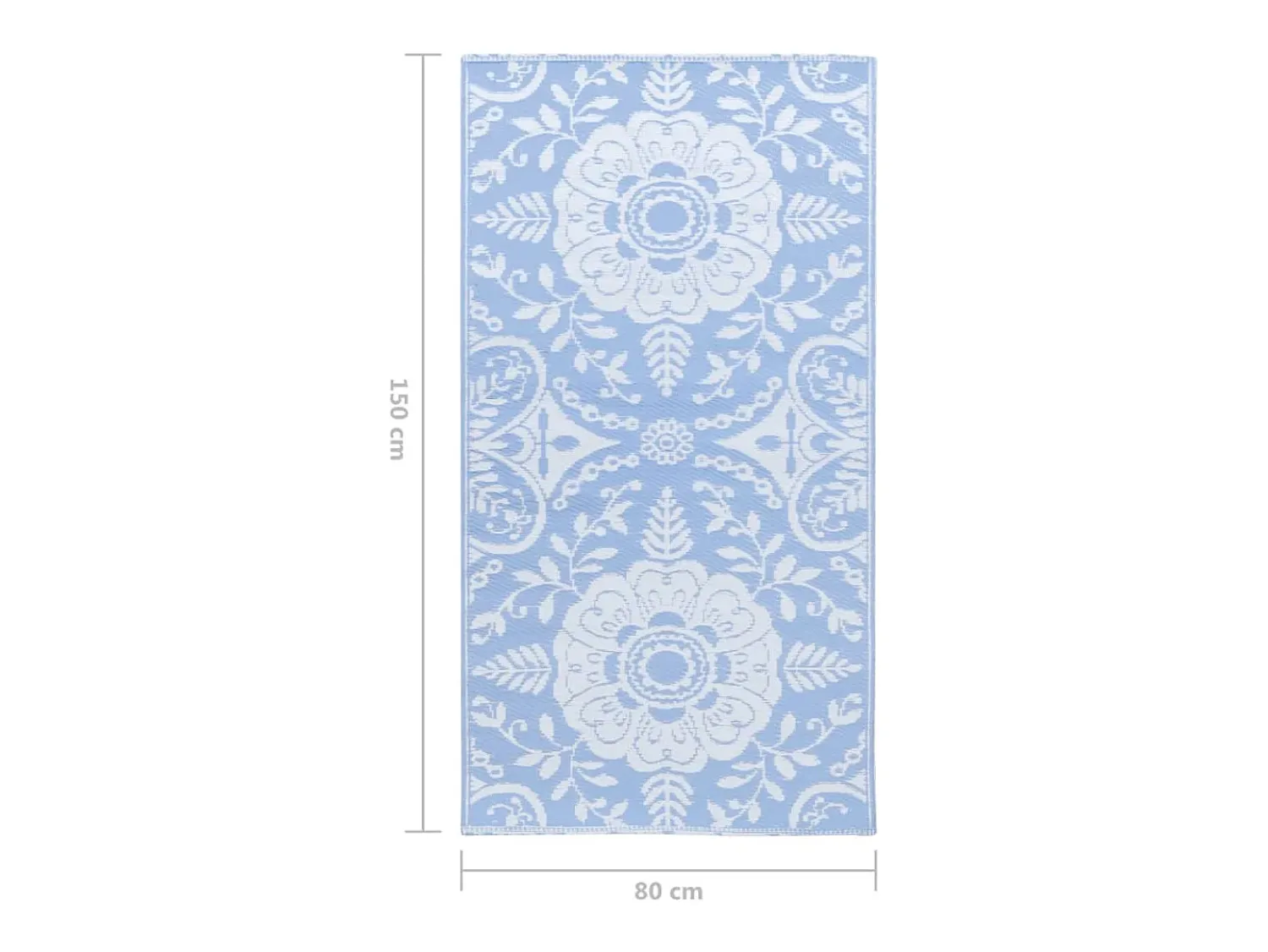 Garden Furniture Alfombra De Exterior^Seran Alfombra de exterior ARAKIL bebé 80x150 cm PP Azul
