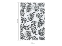 Seran Alfombra de exterior ARAKIL blanca y negra 190x290 cm PP
