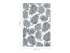Seran Alfombra de exterior ARAKIL blanca y negra 120x180 cm PP