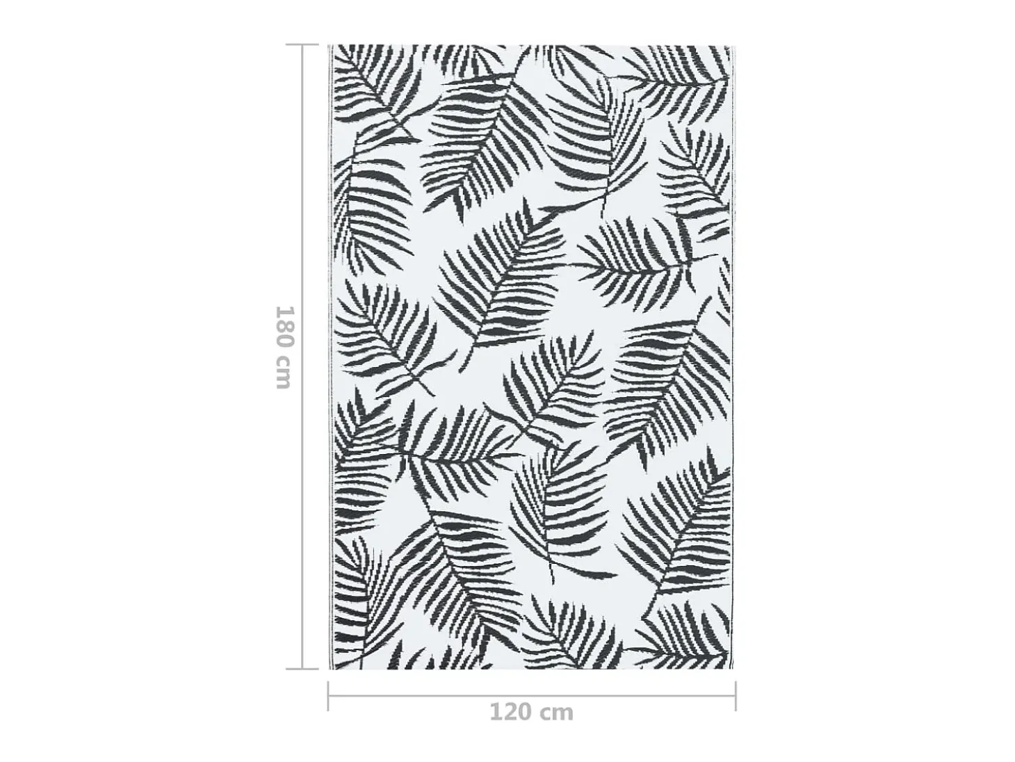 Seran Alfombra de exterior ARAKIL blanca y negra 120x180 cm PP