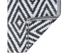 Seran Alfombra de exterior ARAKIL blanca y negra 190x290 cm PP